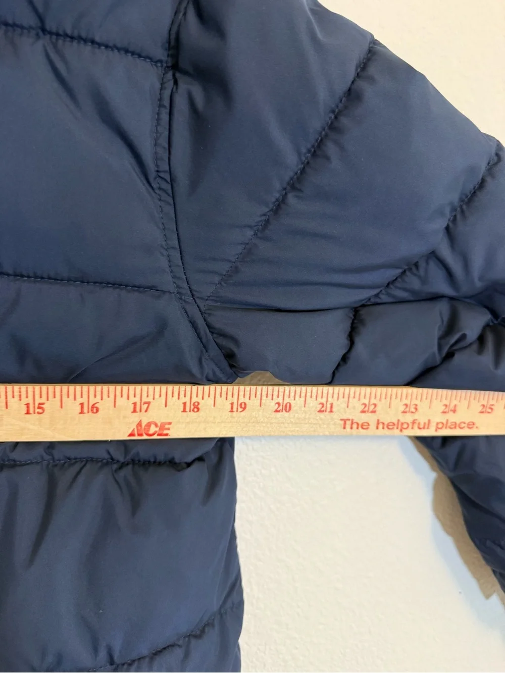 Crewcuts Navy Hooded Puffer Jacket boys large hood ski winter coat j crew snow